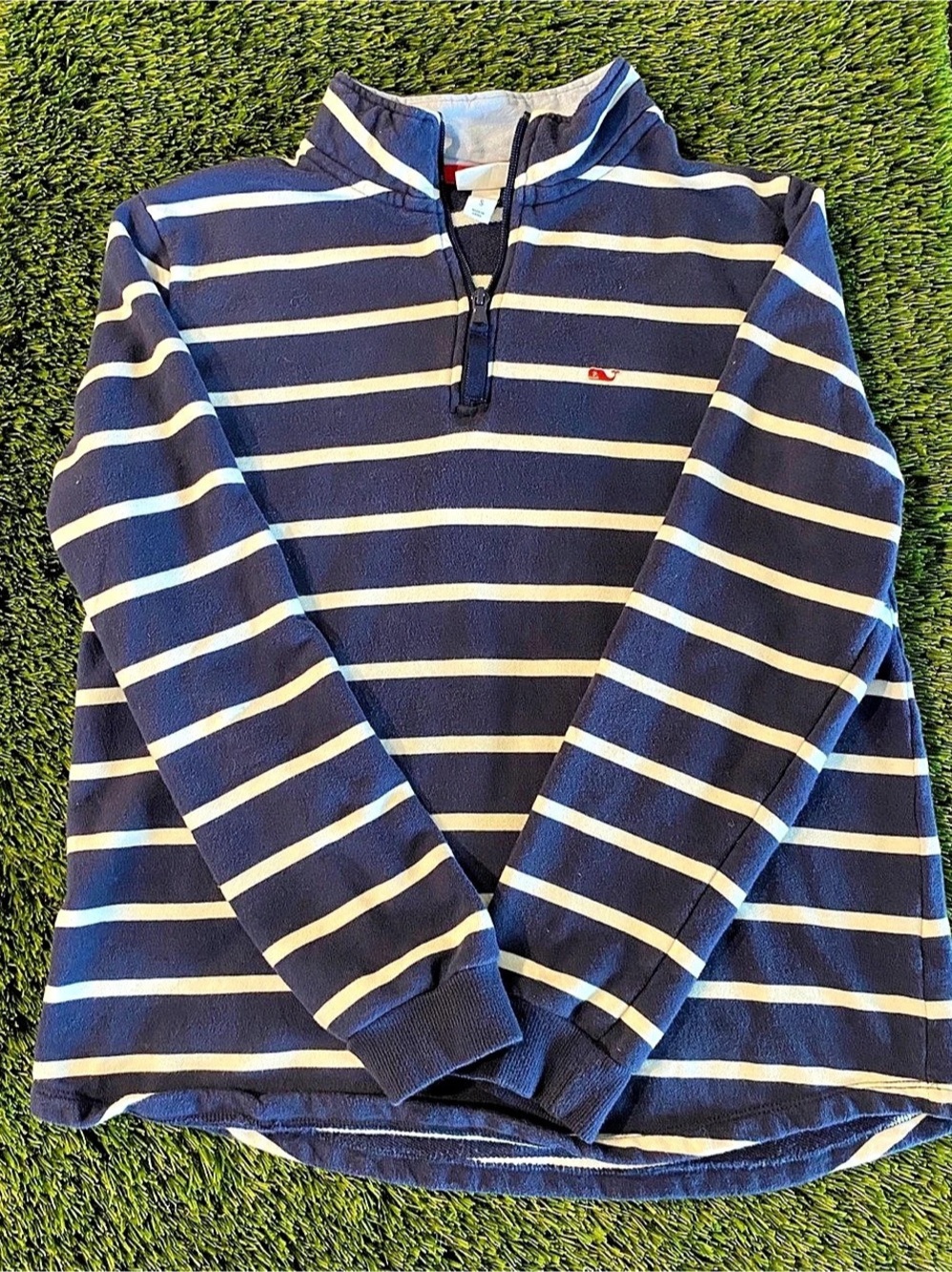 vineyard vines for Target Striped Quarter-Zip Pullover Blue &